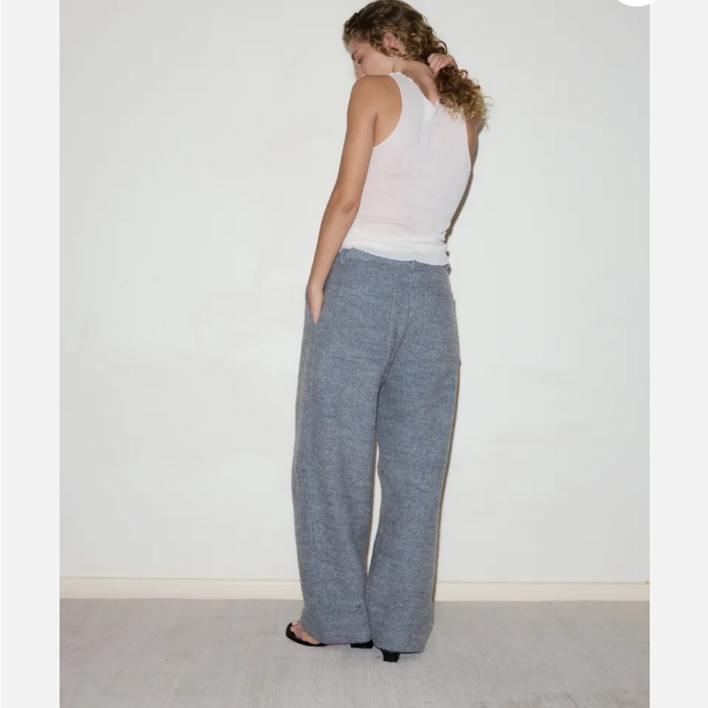 DEIJI STUDIOS
Gray Boiled Wool Trousers In Blue Grey - Picture 2 of 7